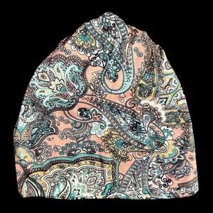 NEW Women's Floral Skullies Beanies Cap Pink Black White Winter Fall Gift